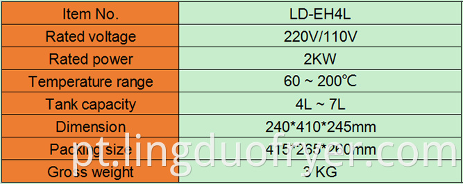 4l Electric Deep Fryer Product Details